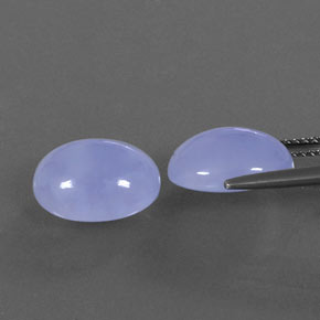 Chalcedony Gemstone in 12 x 10 mm (calibrated) Size for Sale, Chalcedony Stone in Lavender Blue Color