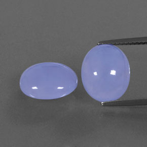 8.68 ct Blue Chalcedony Gemstone, Chalcedony Gem in Oval Cabochon Shape for Sale.