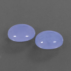 8.68 ct Blue Chalcedony Stone, Natural Chalcedony in Oval Cabochon Shape for Sale