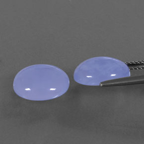 Chalcedony Gemstone in 12 x 10 mm (calibrated) Size for Sale, Chalcedony Stone in Lavender Blue Color