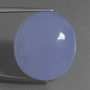 Royal Violet Chalcedony Gem - 37.3ct Oval Cabochon (ID: 456803)