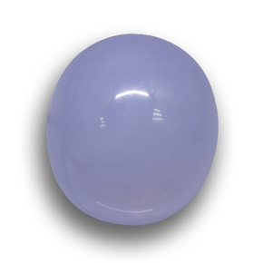 Bluish Violet Chalcedony Gem - 28.6ct Oval Cabochon (ID: 458570)