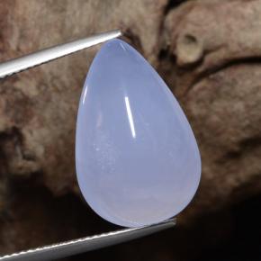 Light Purplish Blue Chalcedony Gem - 14.3ct Pear Cabochon (ID: 469414)