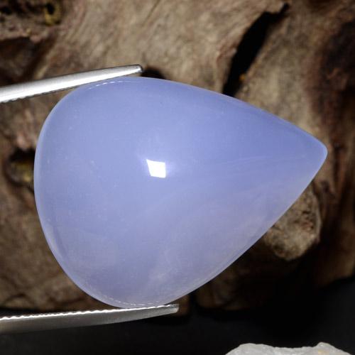 36.25 ct Blue Chalcedony Stone, Natural Chalcedony in Pear Cabochon Shape for Sale