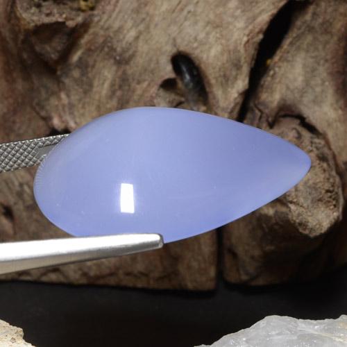 Chalcedony Gemstone in 29.2 x 23.1 mm Size for Sale, Chalcedony Stone in Violet Blue Color