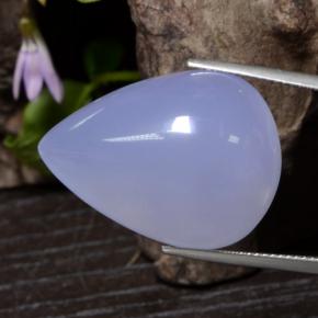 33.78 ct Blue Chalcedony Stone, Natural Chalcedony in Pear Cabochon Shape for Sale