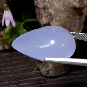Chalcedony Gemstone in 26.1 x 19.3 mm Size for Sale, Chalcedony Stone in Violet Blue Color