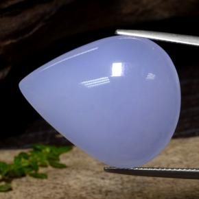 34.26 ct Blue Chalcedony Stone, Natural Chalcedony in Pear Cabochon Shape for Sale