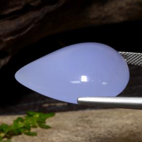 Chalcedony Gemstone in 27.9 x 22.7 mm Size for Sale, Chalcedony Stone in Light Purplish Blue Color