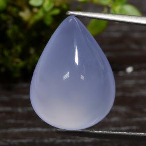 11.3ct Pear Cabochon Lavender Blue Chalcedony Gem for sale 11.3ct Pear Cabochon Lavender Blue Chalcedony Gem (ID: 473980)
