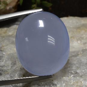 Medium-Light Violet Chalcedony Gem - 19.8ct Oval Cabochon (ID: 474817)