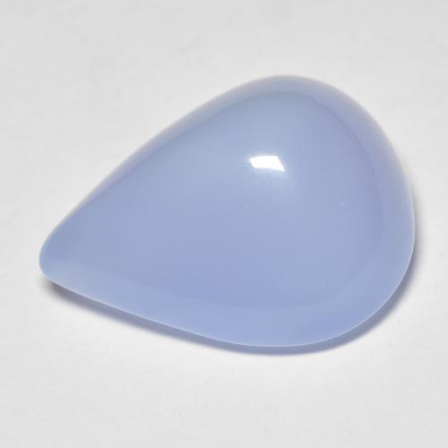 Chalcedony Gemstone in 20.3 x 16.4 mm Size for Sale, Chalcedony Stone in Purplish Blue Color