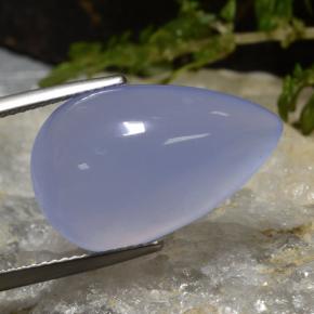15.09 ct Violet Chalcedony Stone, Natural Chalcedony in Pear Cabochon Shape for Sale