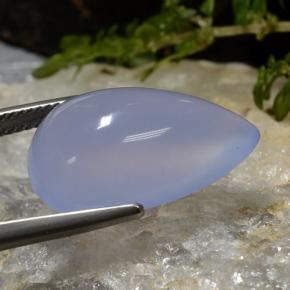 Chalcedony Gemstone in 21.5 x 13.6 mm Size for Sale, Chalcedony Stone in Royal Violet Color
