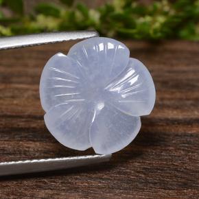 5ct Carved Flower Lavender Blue Chalcedony for sale thumb image of 5ct Carved Flower Lavender Blue Chalcedony (ID: 485480)