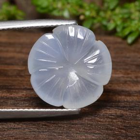 Светло-фиолетовый Халцедон Камень - 7.5ct Фигурка Цветок (ID: 485483)