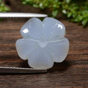 6.9ct Carved Flower Lavender Blue Chalcedony Gem for sale 6.9ct Carved Flower Lavender Blue Chalcedony Gem (ID: 485484)
