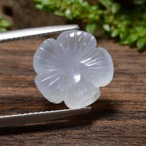 5.1ct Carved Flower Lavender Blue Chalcedony for sale thumb image of 5.1ct Carved Flower Lavender Blue Chalcedony (ID: 485486)