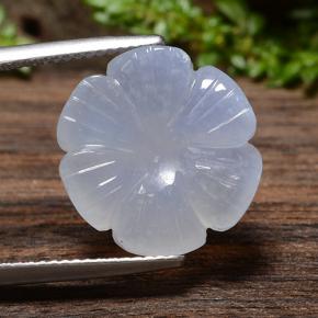 Light Royal Violet Халцедон Камень - 8.9ct Фигурка Цветок (ID: 485487)