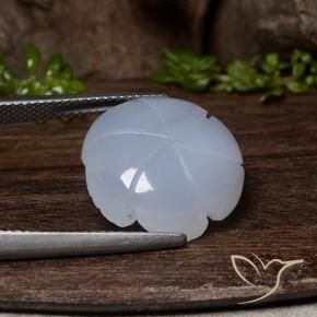 Chalcedony Gemstone in 16.7 x 16.5 mm Size for Sale, Chalcedony Stone in Violet Blue Color