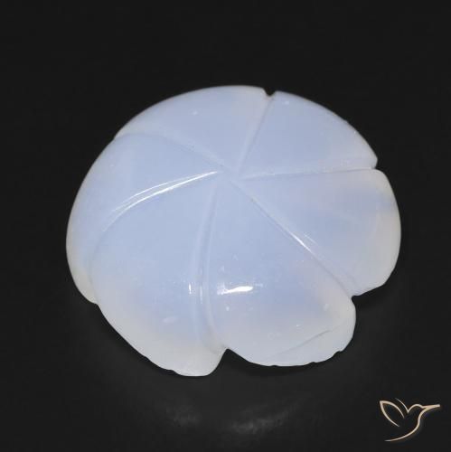 Chalcedony Gemstone in 16.9 x 16.9 mm Size for Sale, Chalcedony Stone in Light Sky Blue Color