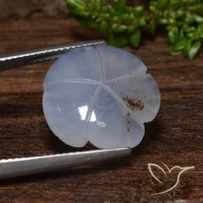 Chalcedony Gemstone in 16 x 16 mm (calibrated) Size for Sale, Chalcedony Stone in Light Blue Color