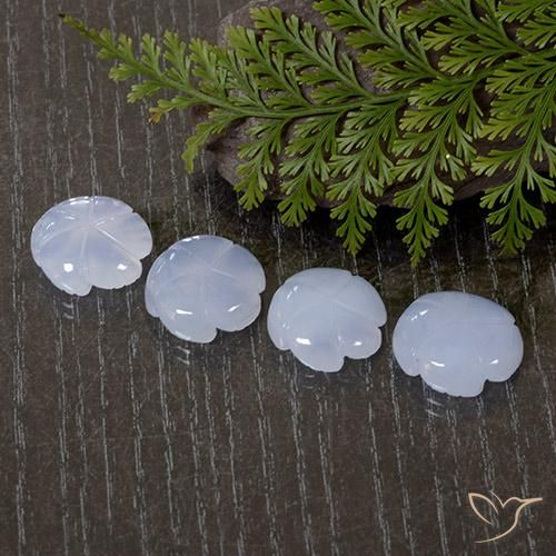 Chalcedony Gemstones in 14 x 14 mm (calibrated) Size for Sale, Chalcedony Stones in Light Purplish Blue Color
