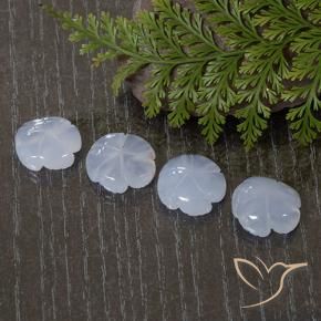 Chalcedony Gemstones in 14 x 14 mm (calibrated) Size for Sale, Chalcedony Stones in Light Purplish Blue Color