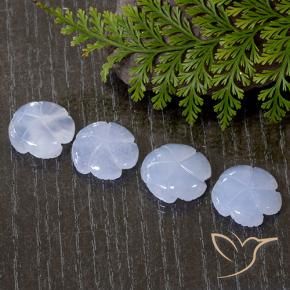 Chalcedony Gemstones in 15 x 15 mm (calibrated) Size for Sale, Chalcedony Stones in Violet Blue Color