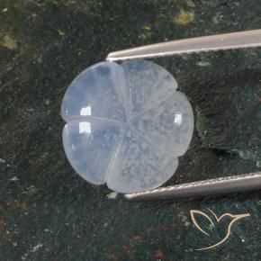 Chalcedony Gemstone in 13 x 13 mm (calibrated) Size for Sale, Chalcedony Stone in Light Purplish Blue Color