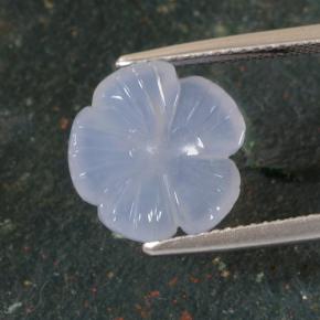 4.2ct Carved Flower Lavender Blue Chalcedony for sale thumb image of 4.2ct Carved Flower Lavender Blue Chalcedony (ID: 485672)