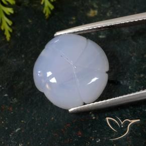 Chalcedony Gemstone in 15 x 15 mm (calibrated) Size for Sale, Chalcedony Stone in Light Blue Color