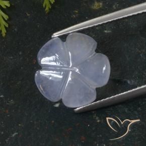 Chalcedony Gemstone in 13 x 13 mm (calibrated) Size for Sale, Chalcedony Stone in Light Purplish Blue Color