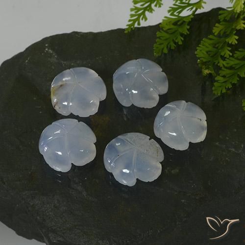 Chalcedony Gemstones in 12 x 12 mm (calibrated) Size for Sale, Chalcedony Stones in Light Purplish Blue Color