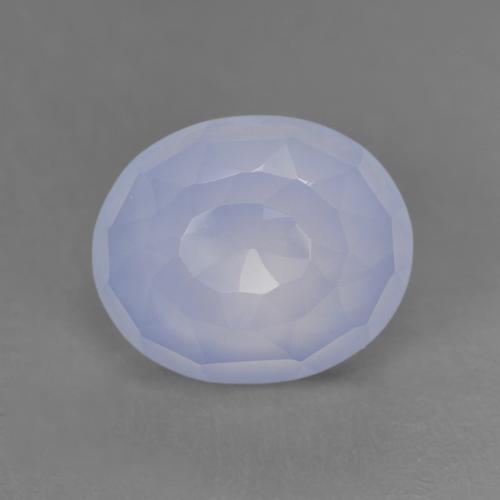 Violet Blue Chalcedony Gem - 5.3ct Oval Buff-Top (ID: 530476)