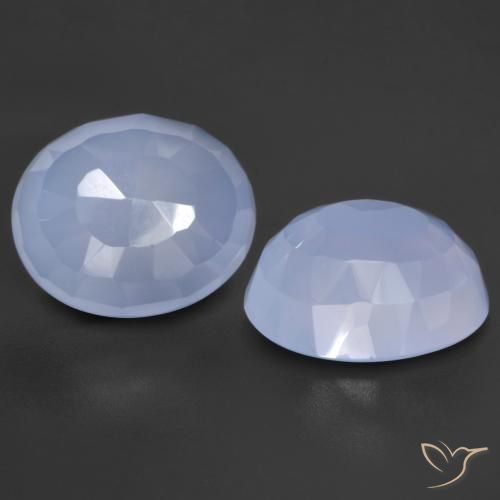 9.08 ct Oval Buff Top Chalcedony, 11.8 x 9.8 mm From Brazil, Photo A