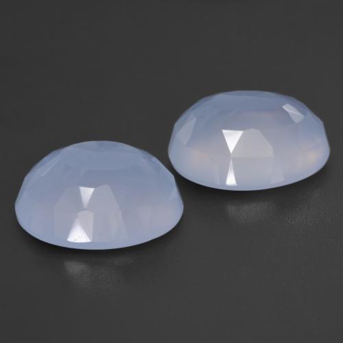 Chalcedony Gemstones in 12 x 10 mm (calibrated) Size for Sale, Chalcedony Stones in Purplish Blue Color