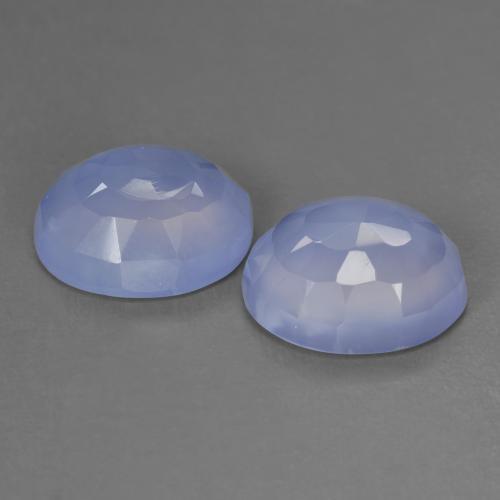 Chalcedony Gemstones in 12 x 10 mm (calibrated) Size for Sale, Chalcedony Stones in Bluish Violet Color