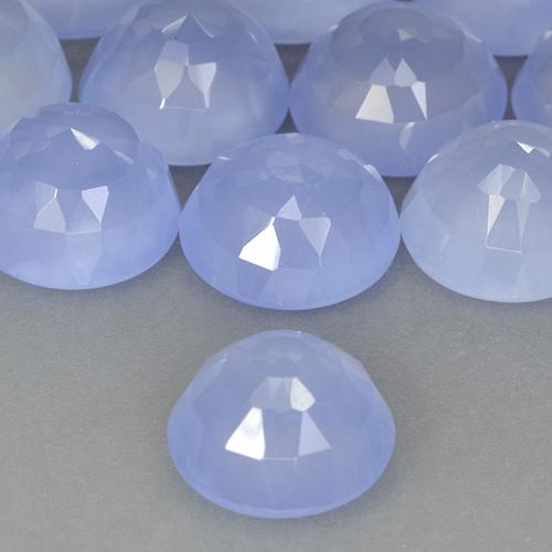 Chalcedony Gemstone in 9 mm (calibrated) Size for Sale, Chalcedony Stone in Purplish Blue Color