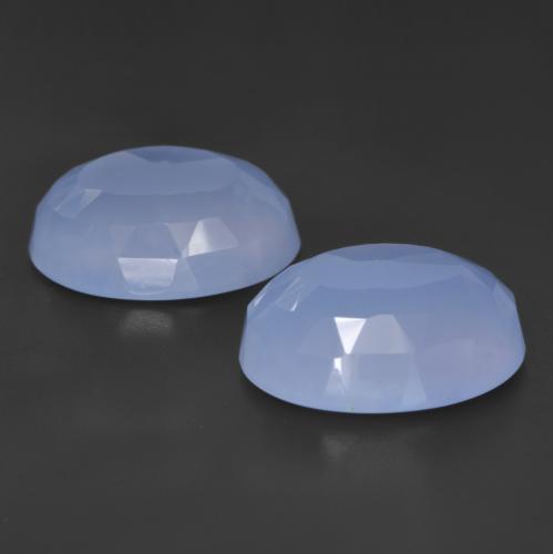 Chalcedony Gemstones in 16 x 12 mm (calibrated) Size for Sale, Chalcedony Stones in Purplish Blue Color