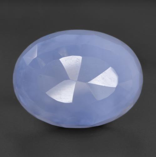 Purplish Blue Calcedonio Gem - 9.2ct Formato ovale (ID: 530649)
