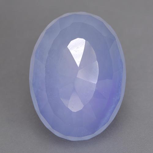Bluish Violet Chalcedony Gem - 9.5ct Oval Buff-Top (ID: 530673)