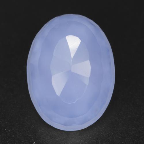 Голубовато-фиолетовый Халцедон Камень - 8ct Форма Овал огранка Buff-Top (ID: 530679)