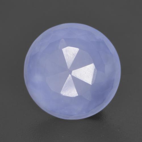 Light Purplish Blue Халцедон Камень - 3.2ct Круглая форма огранка Buff-Top (ID: 531026)