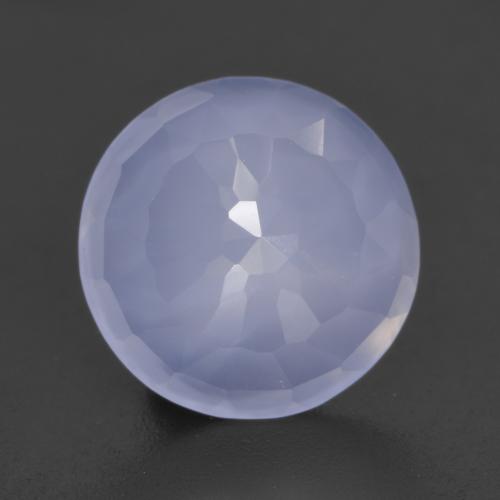 Medium-Light Violet Chalcedon Edelstein - 3.1ct Rund Bufftop (ID: 531027)