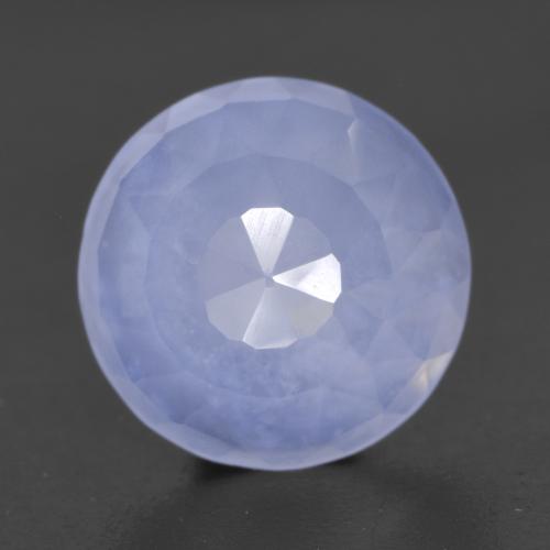 Royal Violet Chalcedony Gem - 3.8ct Round Buff-Top (ID: 531029)