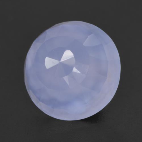 Royal Violet Chalcedony Gem - 3.8ct Round Buff-Top (ID: 531030)
