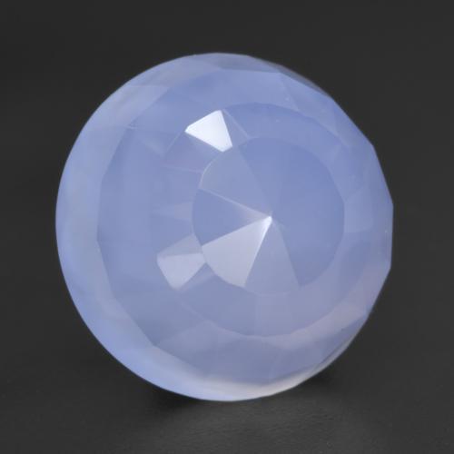 Light Blue Chalcedony Gem - 6.5ct Round Buff-Top (ID: 531202)