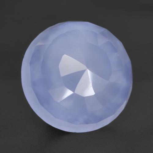 Violet Blue Chalcedony Gem - 5.6ct Round Buff-Top (ID: 531205)