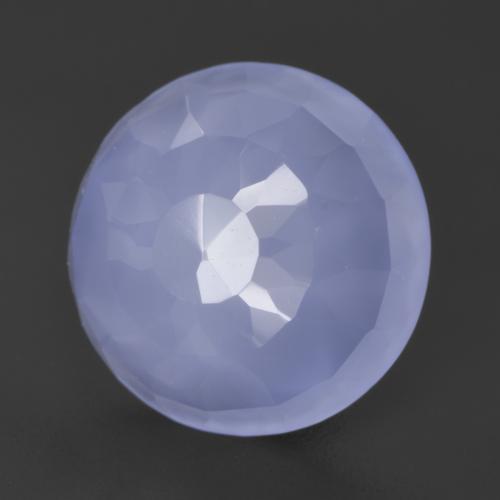 Light Blue Chalcedony Gem - 6ct Round Buff-Top (ID: 531206)